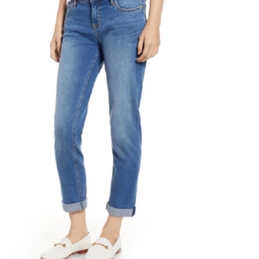 Tommy Bahama Slim Boyfriend Mid Rise 29 W 25 L Cropped Ankle Medium Wash Stretch